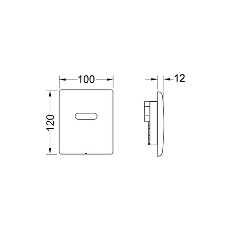 Mechanizm spłukujący elektroniczny TECEplanus do pisuaru, zasilany 230/12V, biały połysk
