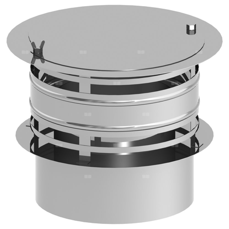 Nasada kominowa z osłoną przeciwwietrzną otwierana JEREMIAS 205-DWETN92HS fi 300 mm