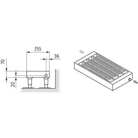 Konwektor Kermi Konvektor Typ54 BH140x255x3400mm QN5052, weiß, 6bar, m. Abd., AB Uni.