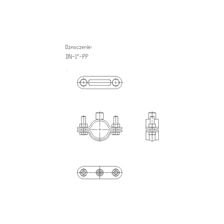 Obejma mocująca tryskaczowa NICZUK DN 32-34 mm 1-PP