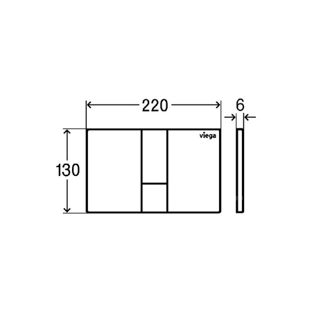 Płyta uruchamiająca Visign for Style24, wykonanie tworzywo sztuczne / kolor specjalny złocony