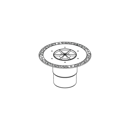 TECEdrainpoint S - odplyw pionowy z kolnierzem uniwersal