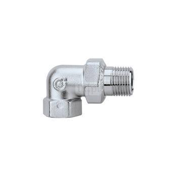 Złączka trzyczęściowa kątowa. Wykończenie: chrom 3/4" GW x GZ ze złączką