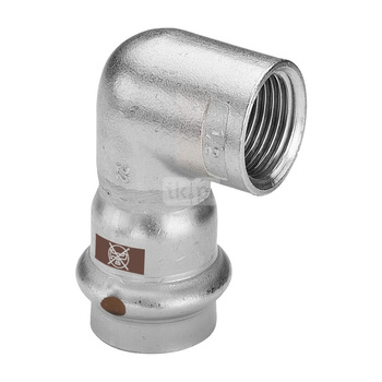 Przejściówka kątowa 90' VIEGA 17142, stal nierdzewna / stal nierdzewna, 22 mm x 1/2'' (zw x gw)