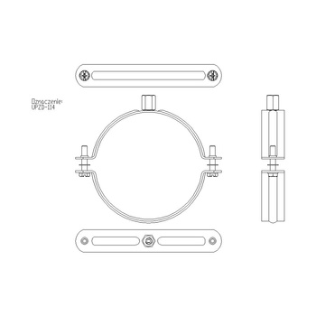 Obejma mocująca NICZUK DUO UPZD 114-122 mm 114SKR (ocynk galwaniczny)