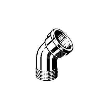 Łuk 45' VIEGA 3121 jednoczęściowy, brąz / brąz, 2'' (gz x gw)