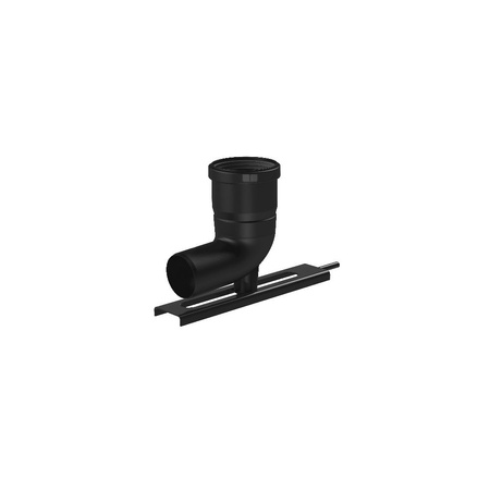 Kolano 87 60/80mm z podporą i szyną mocującą