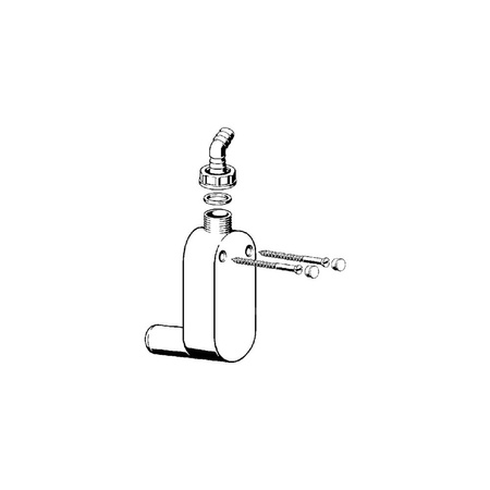 Syfon przeznaczenie: montaż ścienny, wąż odprowadzający wodę z pralki lub zmywarki do naczyń, tworzywo sztuczne, nr wzoru 5636 DN: 40