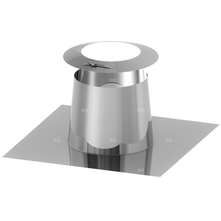 Przejście przez dach płaski aluminiowe z kołnierzem fi130mm