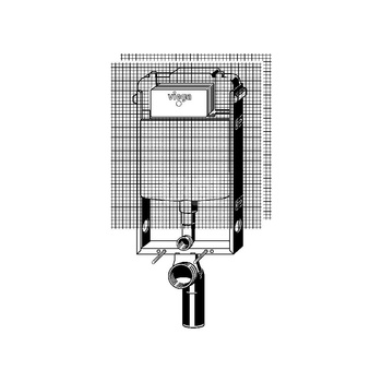 Stelaż podtynkowy do WC VIEGA 8513, 1101 x 520 x 80 mm, ze spłuczką