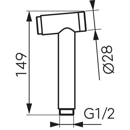 ROLLO rączka bidetowa mosięna, auto-stop, chrom