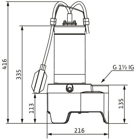 Pompa zanurzeniowa do ścieków WILO Rexa MINI3-V04.09/M05-523/A-10M żeliwo 1 x 230 V, moc 0.73 W 50 Hz, przewód 10 m