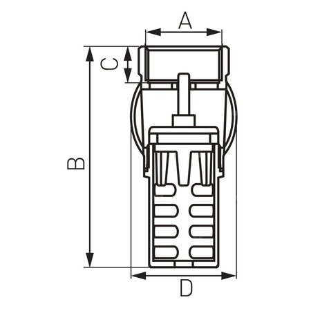 Zawór zwrotny FERRO z mosiężnym koszem ssącym 3/4'' GW PN 10 max. 100'C