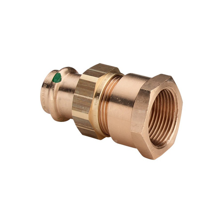 Złącze przejściowe Sanpress VIEGA 2262 jednoczęściowy, brąz (stan surowy) / brąz (stan surowy), 42 mm, 1 1/2'' (mz x gw), 96 mm z uszczelką