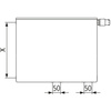 Grzejnik płytowy typ 33 KERMI X2 Plan-Vplus, lewy, z osłoną wym. 305 x 1005 mm, kolor biały, moc 1262 W