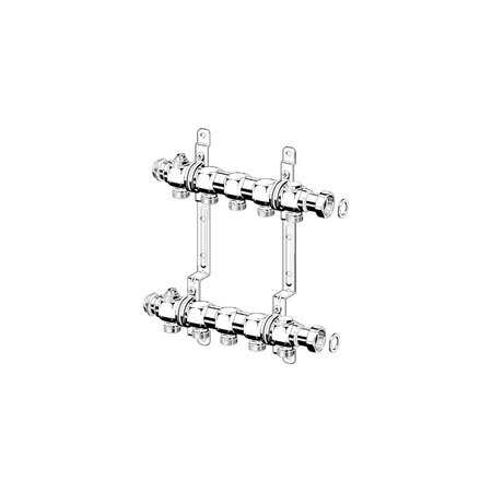 Rozdzielacz do instalacji c.o. VIEGA 1078 stal nierdzewna GW 1'', 2-obieg. Eurocono 1''