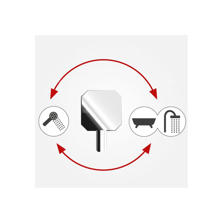 Bateria podtynkowa FERRO ALGEO SQUARE 2-funkcyjna, kolor chrom