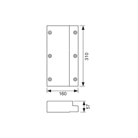 Trawersy montażowe pod uchwyty dla niepełnosprawnych - zestaw płyt drewnianych - 2 szt. TECE profil