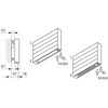Ściana grzewcza Kermi Heizwand HHN Typ20 BH350x72x1100mm QN711, weiß, 6bar, m. Abd, AB 12