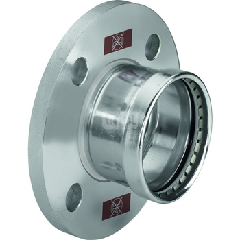 Złącze VIEGA 17591XL, stal nierdzewna / stal nierdzewna, DN 100 (zw x kołnierz)