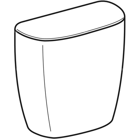 Spłuczka nasadzana Koło Rekord, spłukiwanie dwudzielne, przyłącze wody z boku, do WC, Rimfree: Biały