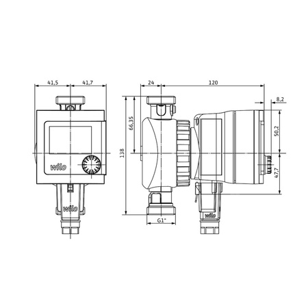 Pompa obiegowa WILO Star-Z NOVA T, 3000 obr/min 1 x 230 V 50 Hz, PN 10/10bar