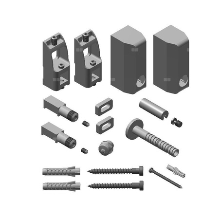 Zestaw montażowy Kermi Geneo quadris-E biały, AK3/-E