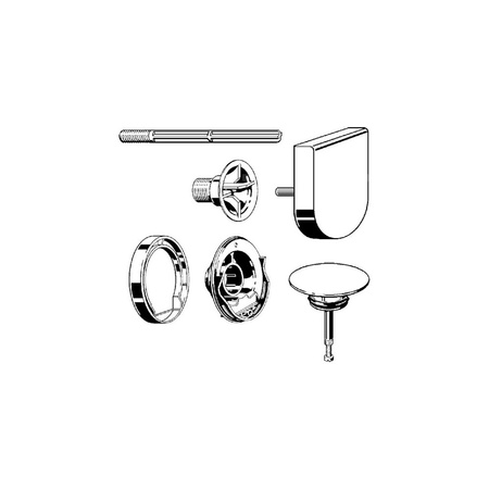 Zestaw wyposażeniowy VIEGA 61710 (akcesorium) do umywalki do bidetu tworzywo sztuczne chrom
