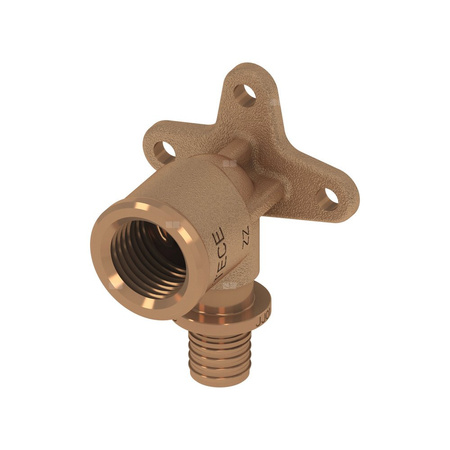 Kolano naścienne 90' TECE flex, brąz, 20 mm x 1/2'' (zz x GW)
