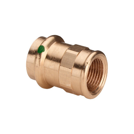 Złącze przejściowe Sanpress VIEGA 2212 jednoczęściowy, brąz / brąz, 35 mm, 3/4'' (mz x gw), 47 mm