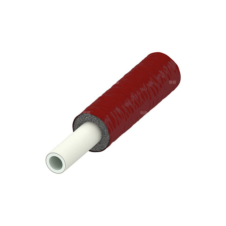 Rura PE-Xc/AL/PE-RT II TECE flex 25 mm x 4 mm kolor biały izolacja: PE 6 mm, izolacja kolor czerwony - kręgi 50 m wielowarstwowa gładka