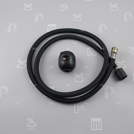 WĄŻ NYLONOWY Z CIĘŻARKIEM L=1500 MM BAT. INDIRA BLACK