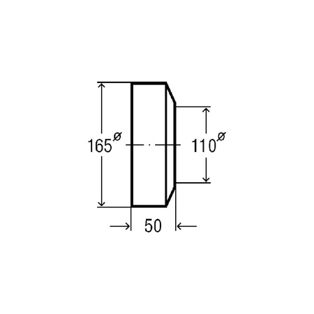 Rozeta VIEGA 3819 do rury 100 mm, wysokość: 50 mm, tworzywo sztuczne, kolor: beżowy