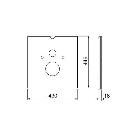 TECElux - dolna obudowa szklana do WC z deską z funkcją bidetu