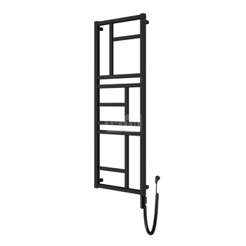 Grzejnik elektryczny (suszarka) INSTAL-PROJEKT Mondrian Electro, wym. 1740 (1845 z grzałką)/600 mm, kolor czarny mat,  moc 600 W