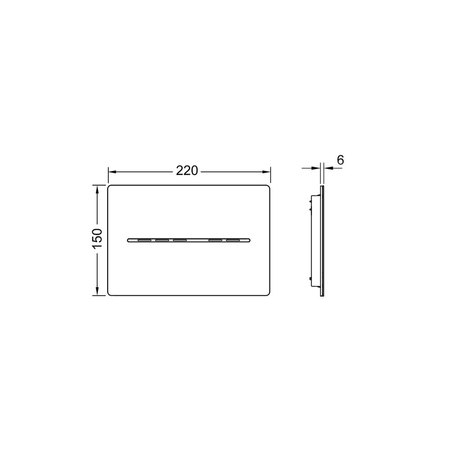 Mechanizm spłukujący elektroniczny do WC TECE solid, chrom połysk, zasilanie bateryjne 6 V