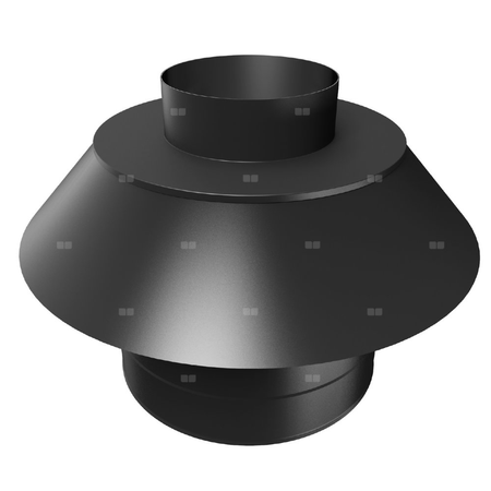 Zakończenie komina z zasysem powietrza JEREMIAS SET-ETN-SC stal nierdzewna fi 150 mm, kolor ral 9011mb