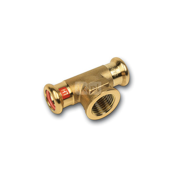 Trójnik SANHA Press Solar Cu 22 mm x 1/2'' x 22 mm (zw x GW x zw)