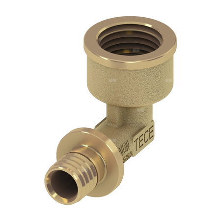 Mufa przejściowa 90' TECE flex, brąz, 20 mm x 1/2'' (zz x GW)
