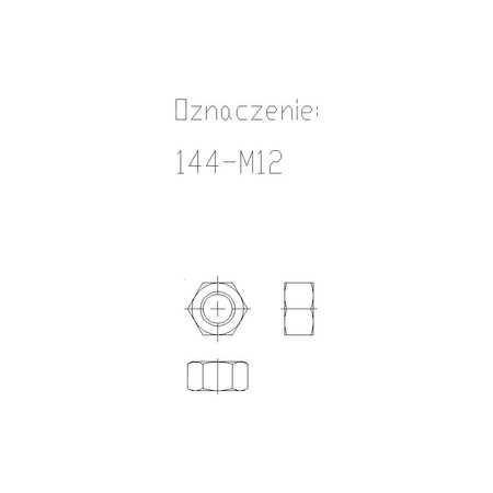 Nakrętka 6-kąt. 144 M12 144M12/1KG