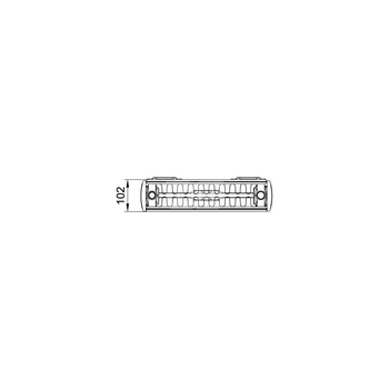 Grzejnik płytowy typ 22 KERMI X2 Verteo Line wym. 2200 x 600 mm, kolor biały, moc 2490 W