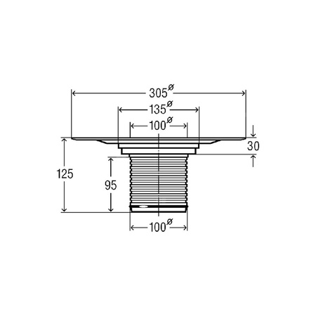 Element wyrównujący wysokość, tworzywo sztuczne / szary do odpływów prysznicowych VIEGA 49471