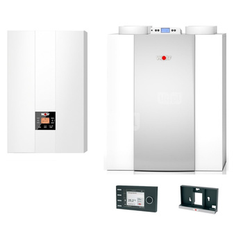Pakiet - Kocioł gazowy dwufunkcyjny WOLF FGB-K-24 kondensacyjny wiszący 5.3 - 20.7 kW + RegulatorBM-2 + RekuperatorCWL 400P