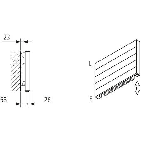 Grzejnik płytowy typ 11 KERMI HHN, z osłonami wym. 420 x 6000 mm, kolor biały, moc 3966 W