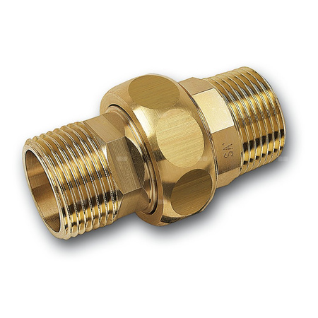 Śrubunek SANHA PURAFIT z uszczelką trzyczęściowy, miedź, 1 1/4'' (GZ)