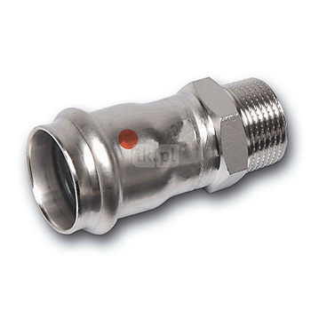 Nypel SANHA NiroTherm Press, stal nierdzewna, 28 mm x 1'' (zw x GZ)