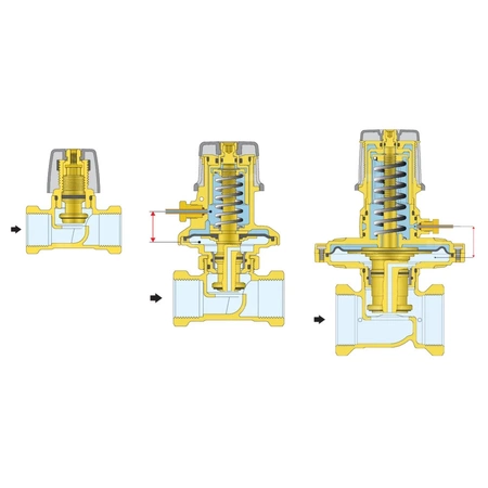 Regulator różnicy ciśnienia (DPRV) 3/4" 25-60 kPa bez izolacji