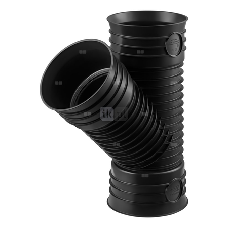 Trójnik MAGNAPLAST MAGNACOR MCEA 45' PP DN 250 x DN 250 x DN 250 (ww x ww x wz), kolor czarny