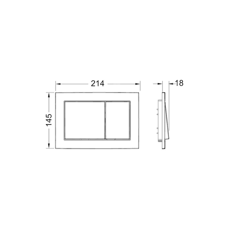 Przycisk spłukujący do stelaża (Mechaniczny) TECE base tworzywo, kolor chrom mat