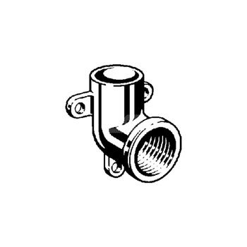 Kolano ze złączką naścienną 90' VIEGA 94471G jednoczęściowy, brąz / brąz, 1/2'' x 12 mm (gw x gw), (głębokość: 20 mm)